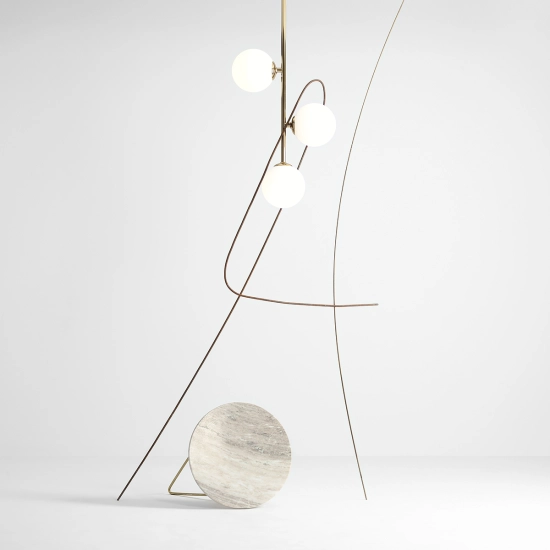 Lampa wisząca Libra 3 złota ALDEX - aranżacja