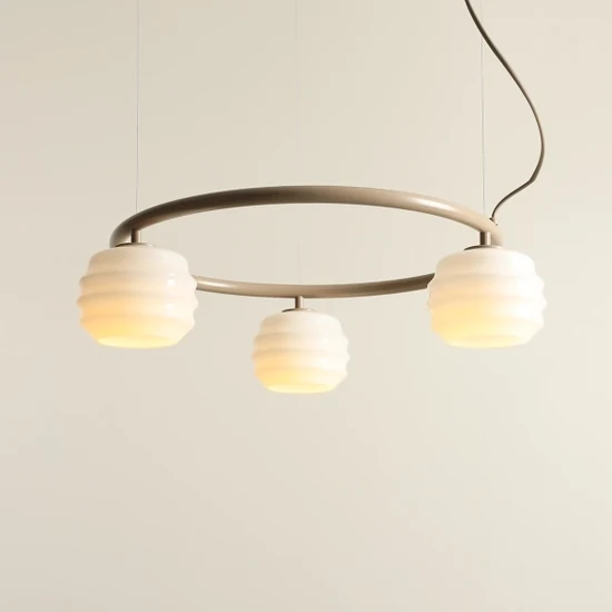 Lampa wisząca PUFF 3 RING BEIGE 1159E17_R Aldex - zdjęcie produktu