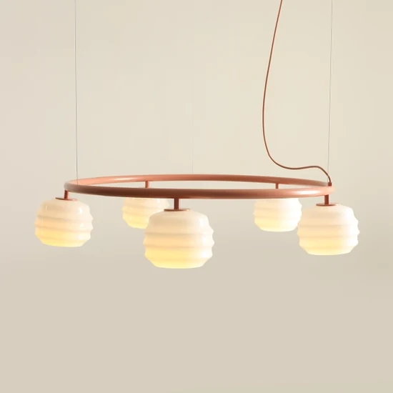 Lampa wisząca PUFF 5 RING CORAL 1159F11_R Aldex - zdjęcie produktu
