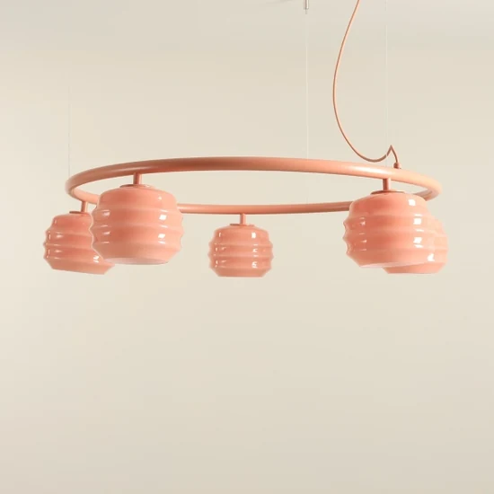 Lampa wisząca PUFF 5 RING CORAL 1159F11_R Aldex - zdjęcie dodatkowe 4