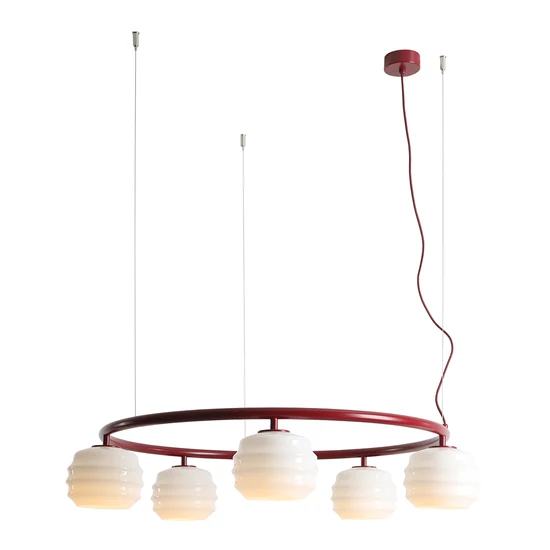Lampa wisząca PUFF 5 RING RED WINE 1159F15_R Aldex - zdjęcie produktu