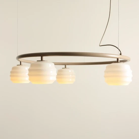 Lampa wisząca PUFF 5 RING BEIGE 1159F17_R Aldex - zdjęcie produktu