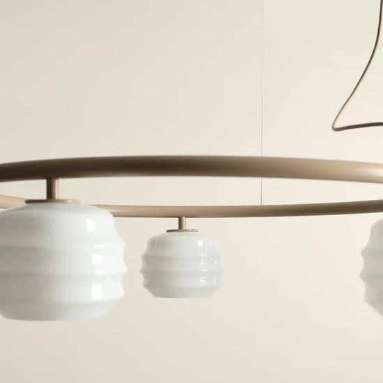 Lampa wisząca PUFF 5 RING BEIGE 1159F17_R Aldex - zdjęcie dodatkowe 2