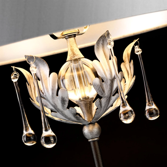 Lampa stołowa Amarilli – 1 źródło światła – Czarna / Srebrna patyna AML-TL-BLK-SIL Elstead Lighting