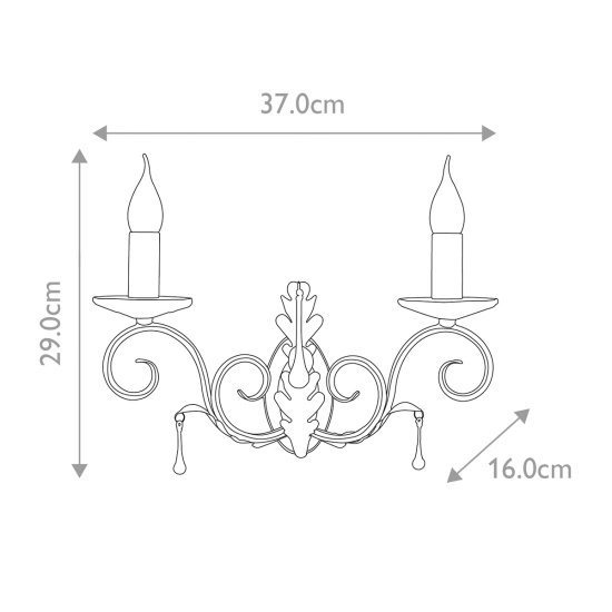 Kinkiet Amarilli – 2 źródła światła – Brązowy / Złota patyna AML2-BRONZE Elstead Lighting