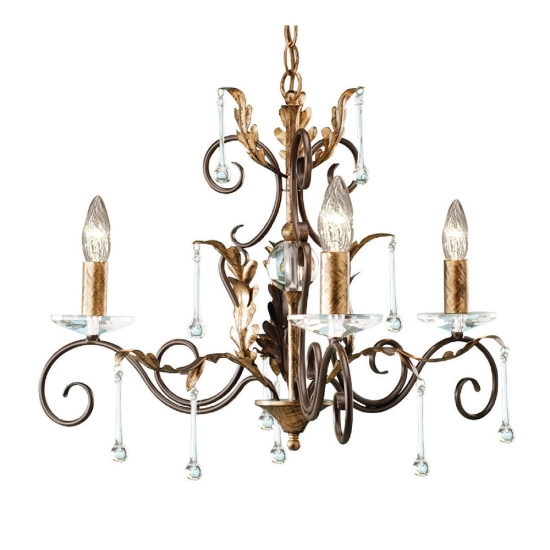 Żyrandol Amarilli – 3 źródła światła – Brązowy / Złota patyna AML3-BRONZE Elstead Lighting