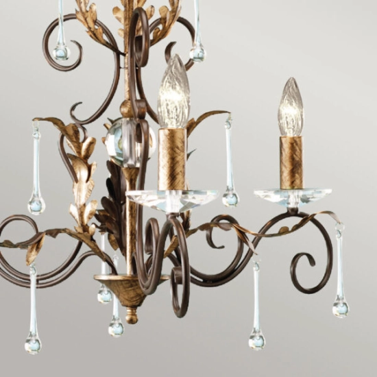 Żyrandol Amarilli – 3 źródła światła – Brązowy / Złota patyna AML3-BRONZE Elstead Lighting