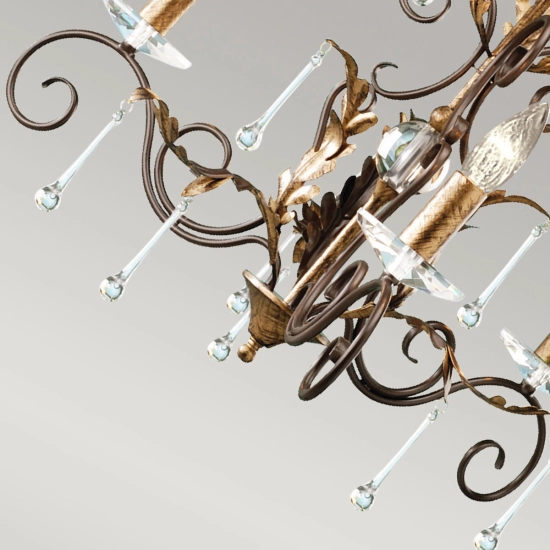 Żyrandol Amarilli – 3 źródła światła – Brązowy / Złota patyna AML3-BRONZE Elstead Lighting