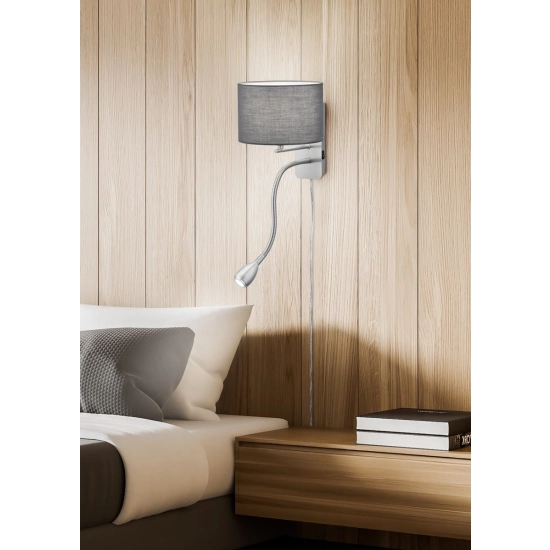 kinkiecik.pl Kinkiet E14+LED szary HOTEL 271170211 TRIO