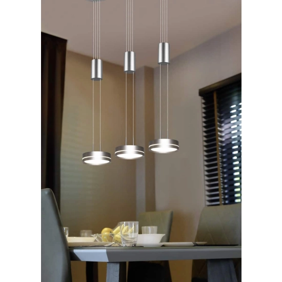 kinkiecik.pl Lampa wisząca 3L LED nikiel FRANKLIN 326510307 TRIO