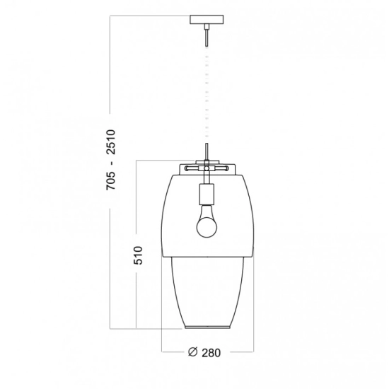 Lampa wisząca Ariel Black Long Z204112000 4Concepts Z204112000 - zdjęcie 2