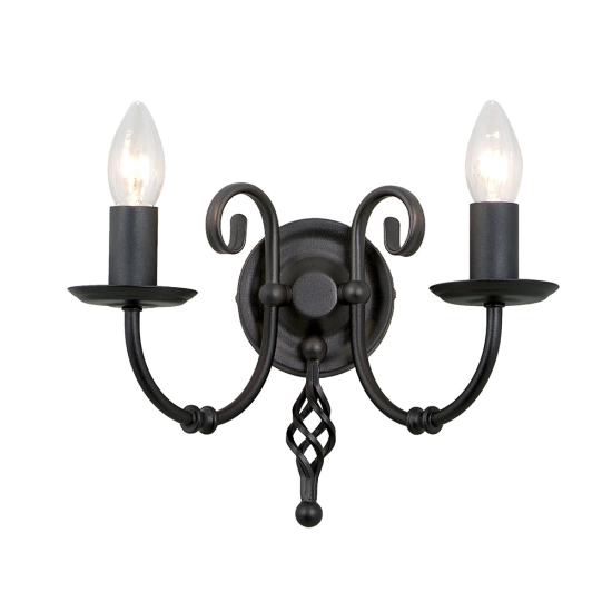 kinkiecik.pl Kinkiet Artisan – 2 źródła światła – Czarny ART2-BLACK Elstead Lighting