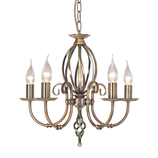 kinkiecik.pl Żyrandol Artisan – 5 źródeł światła – Stary mosiądz ART5-AGD-BRASS Elstead Lighting
