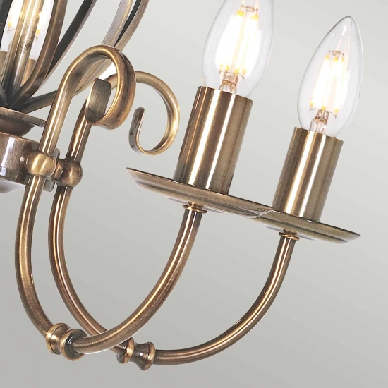 Żyrandol Artisan – 5 źródeł światła – Stary mosiądz ART5-AGD-BRASS Elstead Lighting