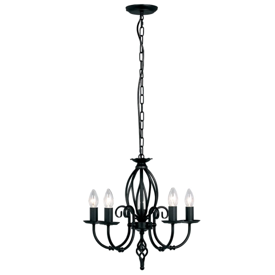 kinkiecik.pl Żyrandol Artisan – 5 źródeł światła – Czarny ART5-BLACK Elstead Lighting