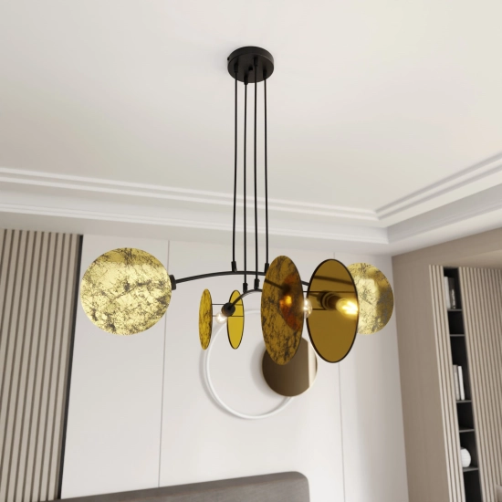 Lampa wisząca MOTIF 4 GOLD 1326/4 EMIBIG Lighting