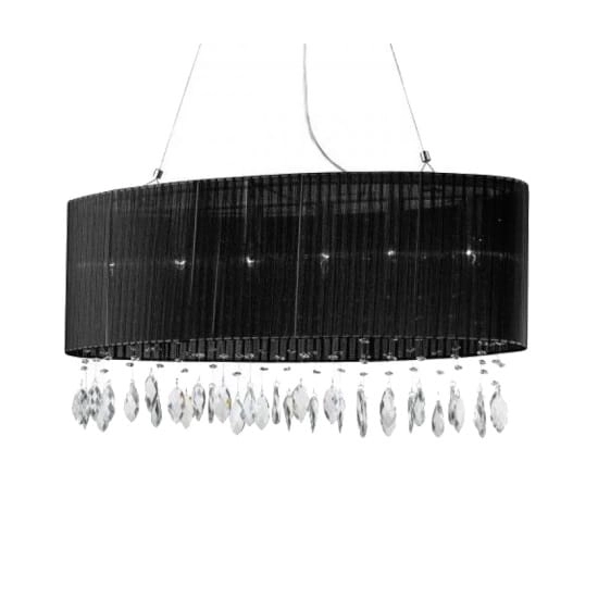 Lampa wisząca owal SIDNEY AZ0914 Black AZZARDO