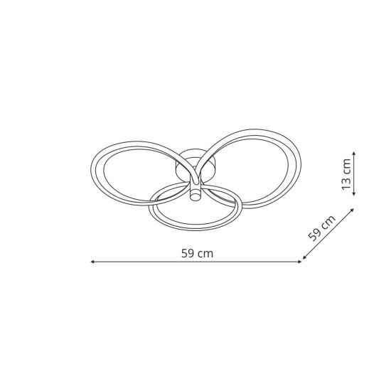 Azina 3 Plafon złota LED LP-4852/3C GD Light Prestige