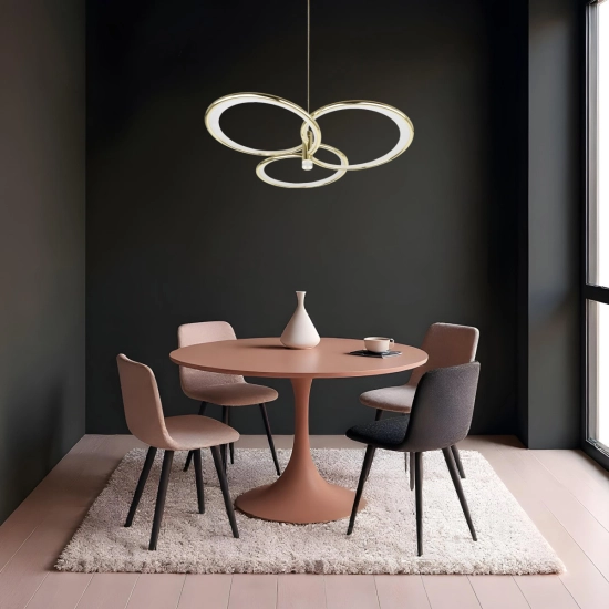Azina 3 Wisząca złota LED LP-4852/3P GD Light Prestige