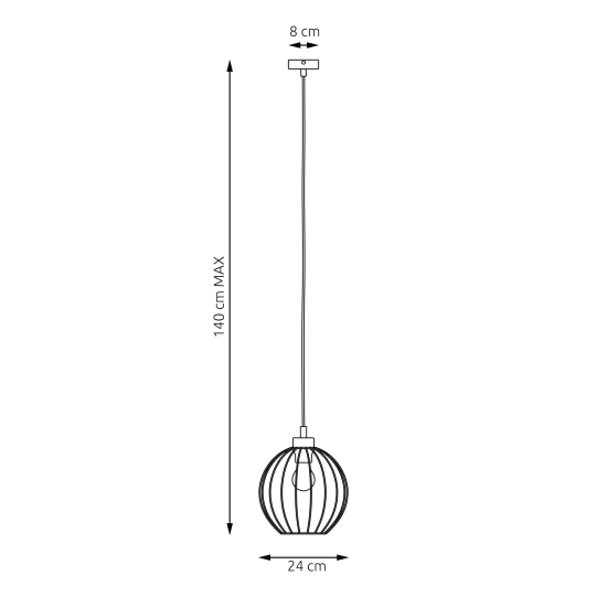 Lampa wisząca NANDO 1 BL GOLD 1368/1 EMIBIG Lighting