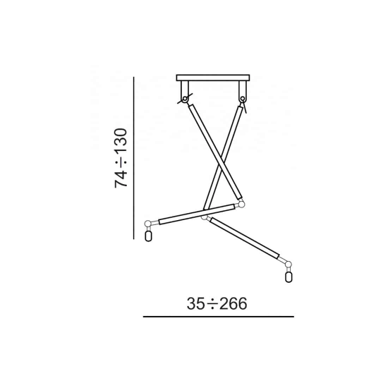 Lampa wisząca ZYTA 2 S PENDANT złota AZ4191+AZ2593+AZ2593 śr.18cm AZZARDO