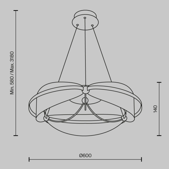 Lampa wisząca Breeze MOD281PL-L45BS3K Maytoni - zdjęcie dodatkowe 5