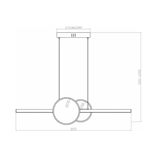 Lampa wisząca Gendra czarny mat 339901-30 REALITY
