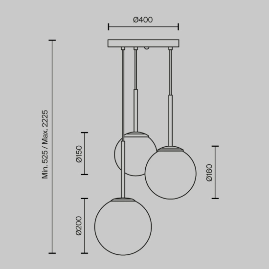 Lampa wisząca Basic form MOD321PL-03G1 Maytoni - zdjęcie dodatkowe 4
