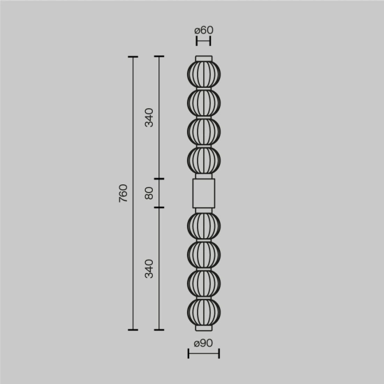 Lampa ścienna (kinkiet) Amulet MOD555WL-L13G3K Maytoni - zdjęcie dodatkowe 5