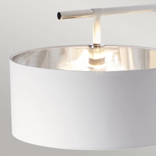 Lampa podłogowa Balance – 1 źródło światła – Biel i polerowany nikiel BALANCE-FL-WPN Elstead Lighting