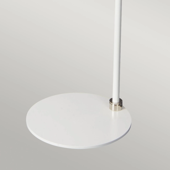 Lampa podłogowa Balance – 1 źródło światła – Biel i polerowany nikiel BALANCE-FL-WPN Elstead Lighting