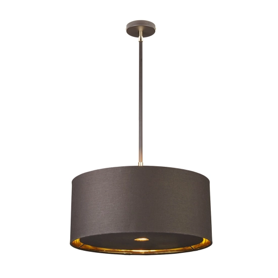 Lampa wisząca Balance – 1 źródło światła – Brązowa / Polerowany mosiądz BALANCE-P-BRPB Elstead Lighting