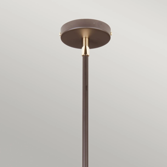 Lampa wisząca Balance – 1 źródło światła – Brązowa / Polerowany mosiądz BALANCE-P-BRPB Elstead Lighting