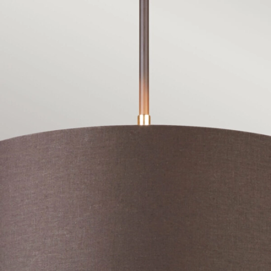 Lampa wisząca Balance – 1 źródło światła – Brązowa / Polerowany mosiądz BALANCE-P-BRPB Elstead Lighting