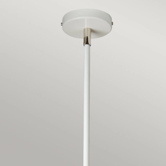 Lampa wisząca Balance – 1 źródło światła – Biel i polerowany nikiel BALANCE-P-WPN Elstead Lighting