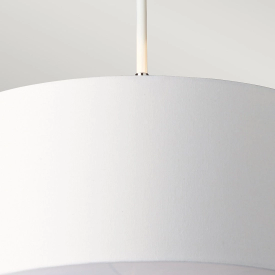 Lampa wisząca Balance – 1 źródło światła – Biel i polerowany nikiel BALANCE-P-WPN Elstead Lighting