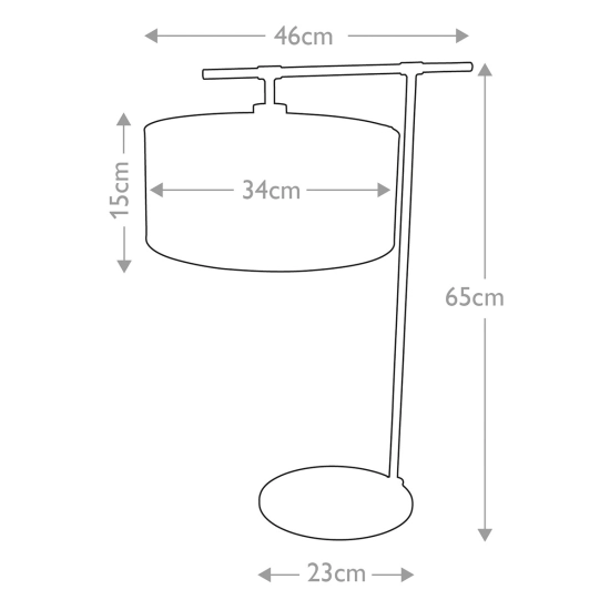 Lampa stołowa Balance – 1 źródło światła – Brązowa / Polerowany mosiądz BALANCE-TL-BRPB Elstead Lighting