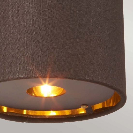 Kinkiet Balance – 1 źródło światła – Brązowy / Polerowany mosiądz BALANCE1-BRPB Elstead Lighting