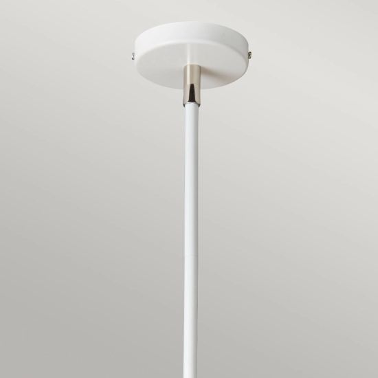 Żyrandol Balance – 5 źródeł światła – Biel i polerowany nikiel BALANCE5-WPN Elstead Lighting