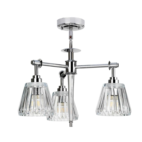Lampa wisząca Agatha – 3 źródła światła – Polerowany chrom BATH-AGATHA3P-PC Elstead Lighting