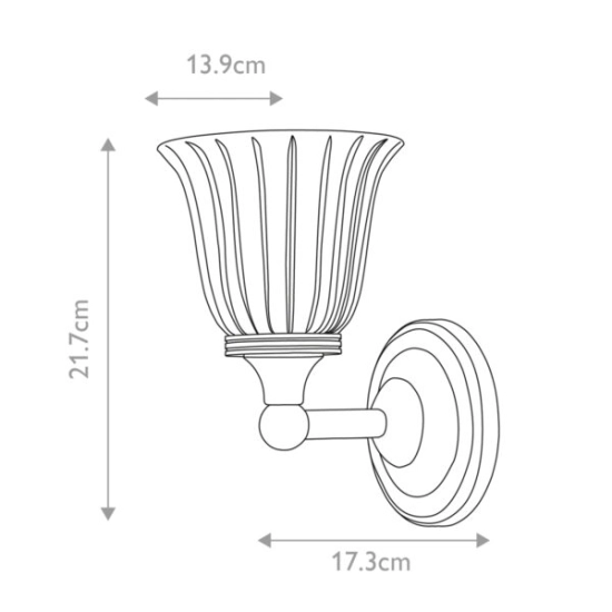Kinkiet Austen – 1 źródło światła – Polerowany nikiel BATH-AUSTEN1-PN Elstead Lighting