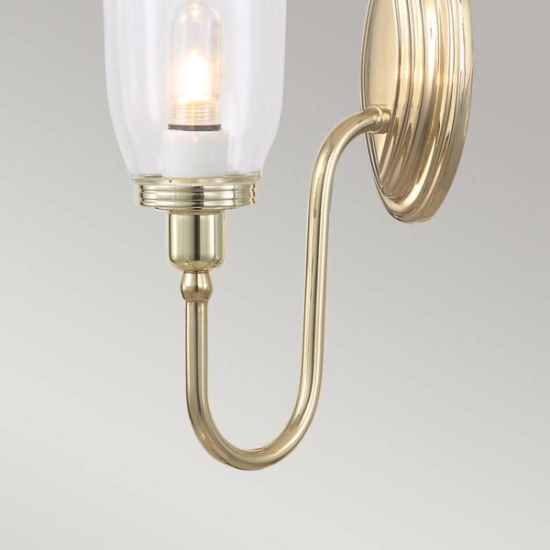 Kinkiet Blake – 1 źródło światła – Polerowany mosiądz BATH-BLAKE2-PB Elstead Lighting