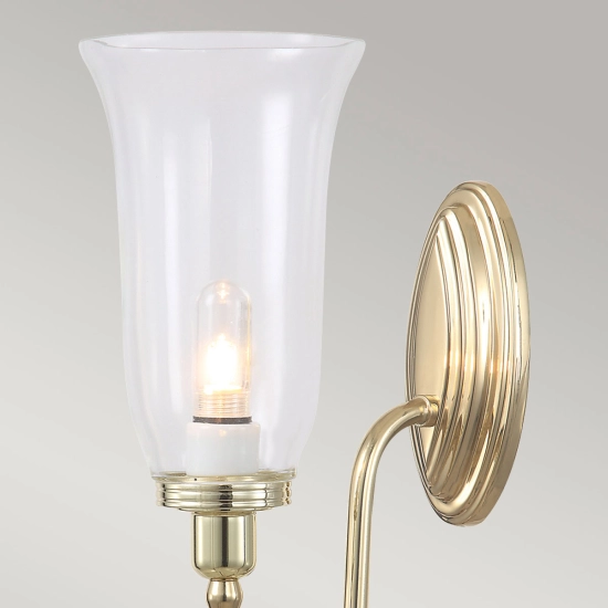 Kinkiet Blake – 1 źródło światła – Polerowany mosiądz BATH-BLAKE2-PB Elstead Lighting