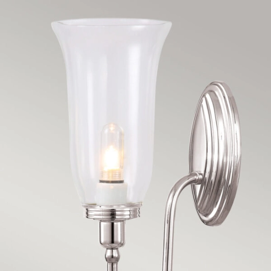 Kinkiet Blake – 1 źródło światła – Polerowany nikiel BATH-BLAKE2-PN Elstead Lighting