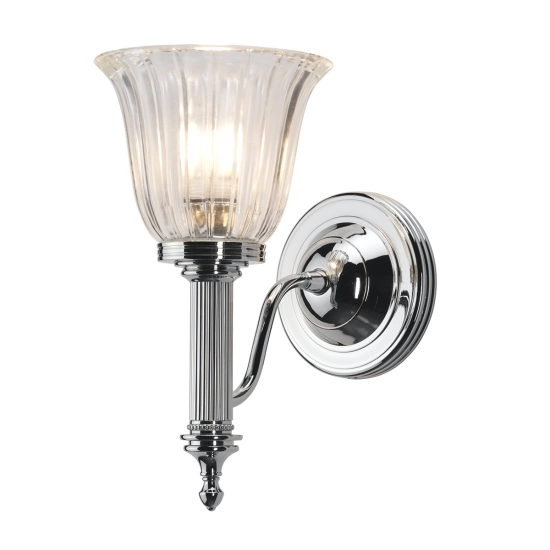 kinkiecik.pl Kinkiet Carroll – 1 żródło światła – Polerowany chrom BATH-CARROLL1-PC Elstead Lighting