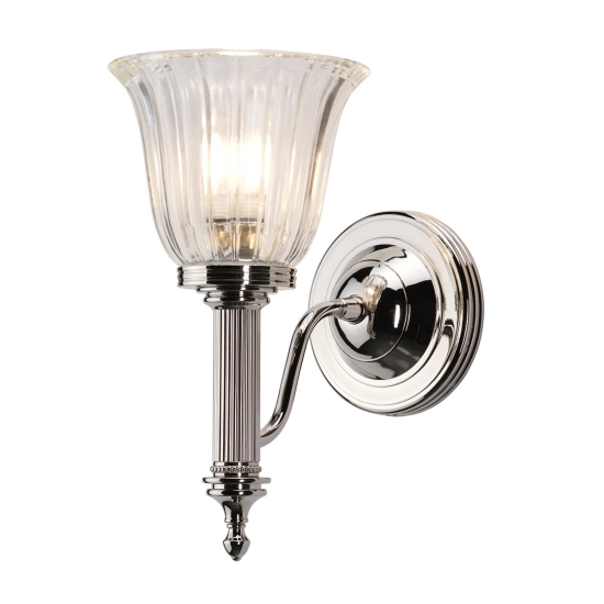 kinkiecik.pl Kinkiet Carroll – 1 żródło światła – Polerowany nikiel BATH-CARROLL1-PN Elstead Lighting