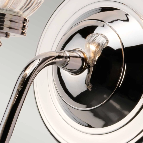 Kinkiet Carroll – 1 żródło światła – Polerowany nikiel BATH-CARROLL1-PN Elstead Lighting