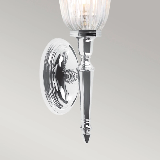 Kinkiet Dryden – 1 źródło światła – Polerowany chrom BATH-DRYDEN1-PC Elstead Lighting