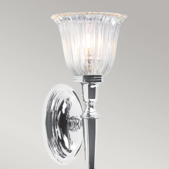 Kinkiet Dryden – 1 źródło światła – Polerowany chrom BATH-DRYDEN1-PC Elstead Lighting