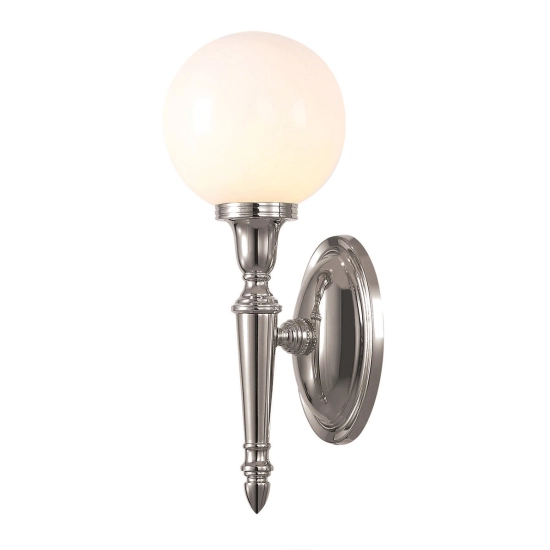kinkiecik.pl Kinkiet Dryden – 1 źródło światła – Polerowany nikiel BATH-DRYDEN4-PN Elstead Lighting